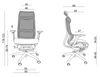 Scaun ergonomic multifunctional XL 9980 Negru spătar/tetiera/cotiera full reglabil